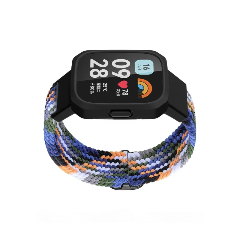 ZHENGGUANG Watch Band Red Beige Compatibility Fabric Material-4