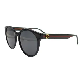 GUCCI Women's Classic Webbing Round Sunglasses Black