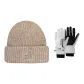 Brown Hats & Caps+White Gloves