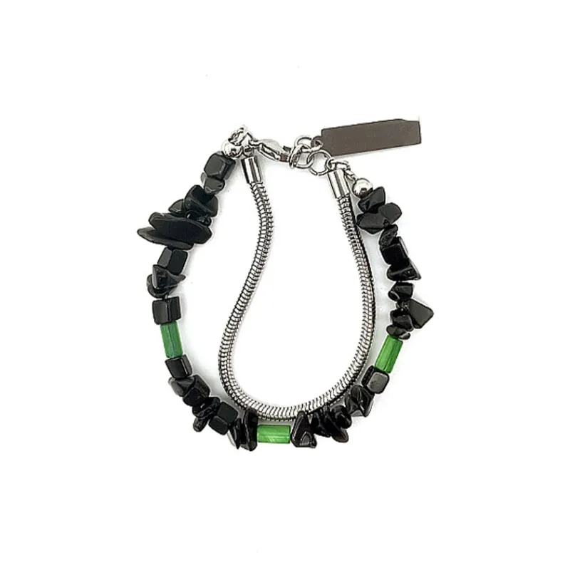 QIANFANGDAHUANGYE Titanium Steel Bracelets Men's-0