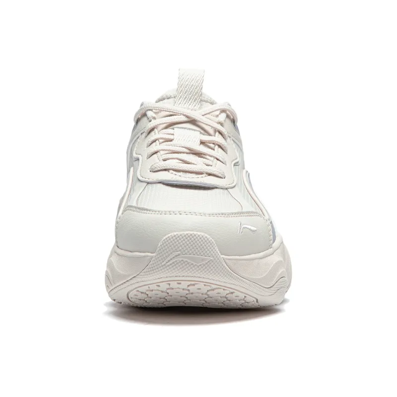 LiNing Honey Cushioning, Wear Resistant Low Top Casual Shoes Women's Gray-4