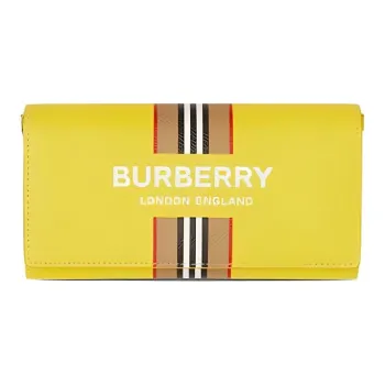 Burberry Calfskin Handheld Shoulder Bag Crossbody Bag Wallet Men's Bright Yellow