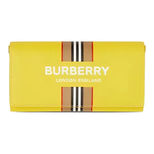 Burberry Calfskin Handheld Shoulder Bag Crossbody Bag Wallet Men's Bright Yellow