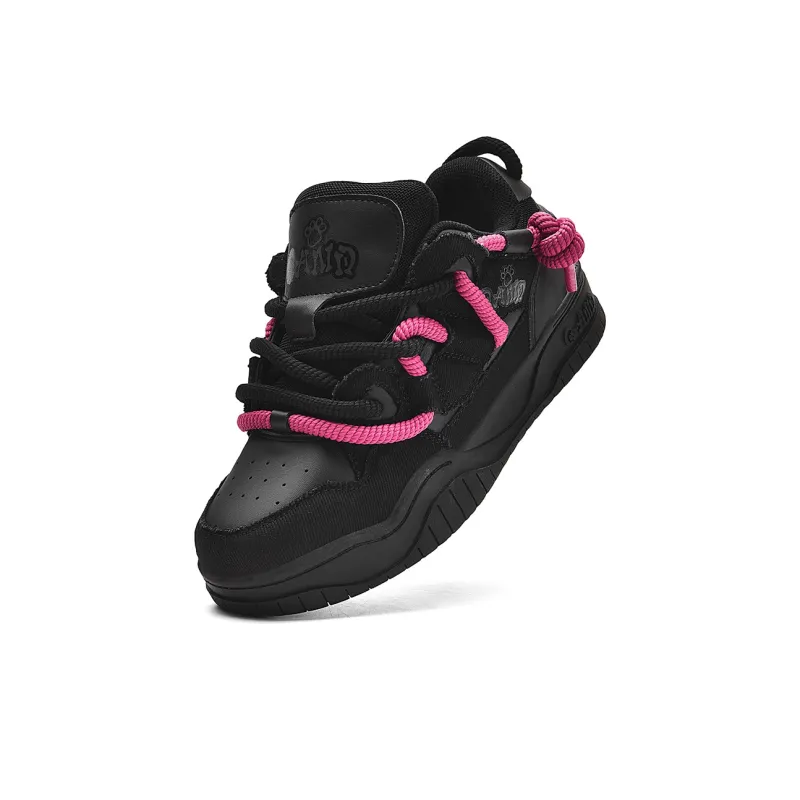 Q AND Puffy Shoes Anti Slip And Wear Resistant Height Increasing Low Top Skateboard Shoes Unisex-4