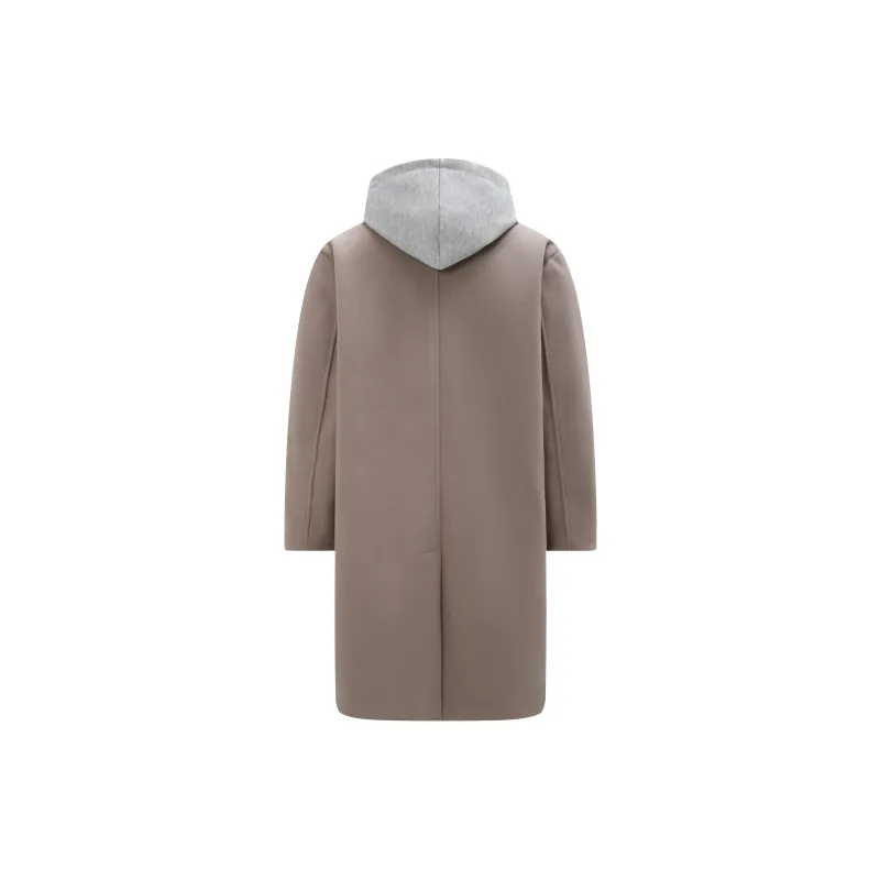 HOKLV Coats Unisex Off White-5