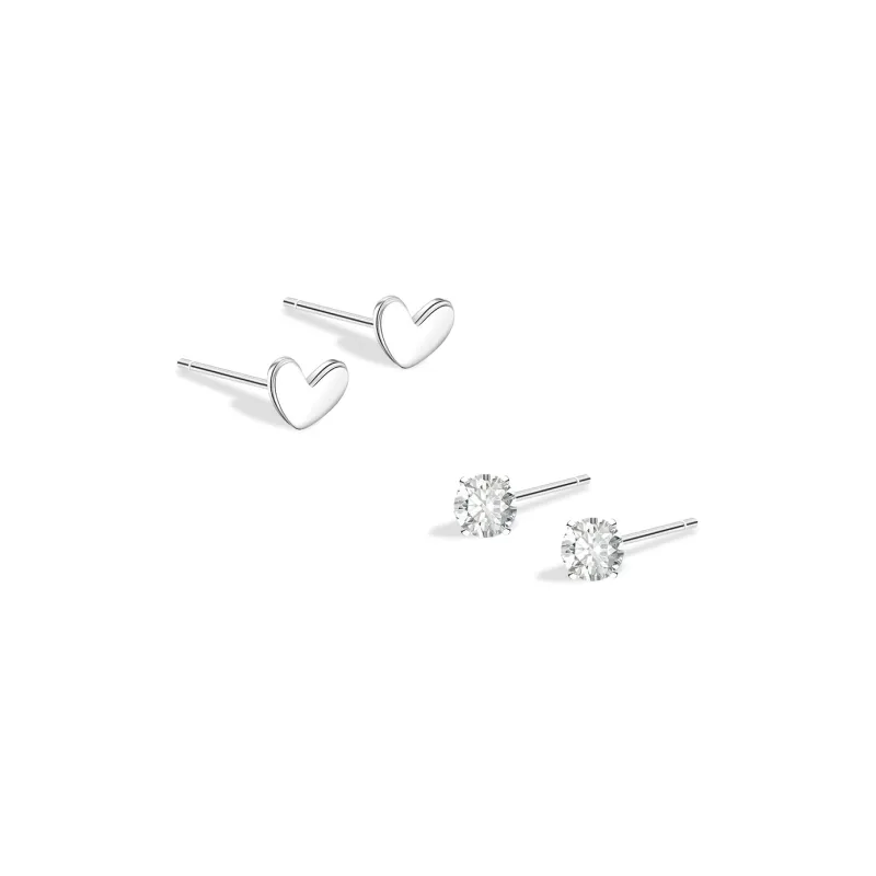 BLANK IN BLANK Sterling Silver Stud Earrings Women's Birthday Box-18