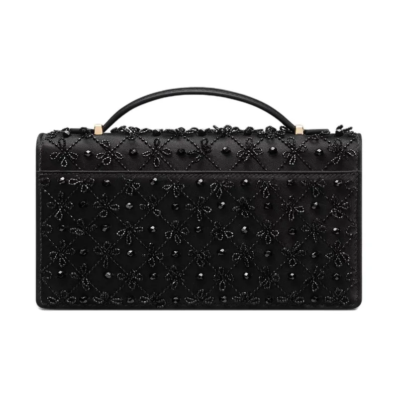 DIOR Silk Shoulder Bag, Crossbody Bag, Handbag Mini Women's Black-2