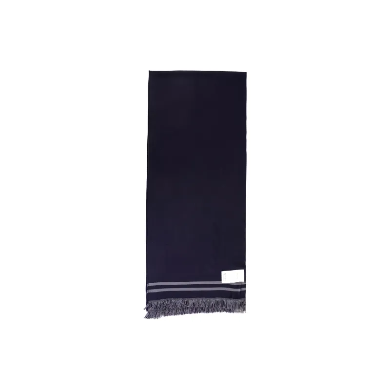 GUCCI Pure Wool Knit Scarves Unisex Dark Blue-1