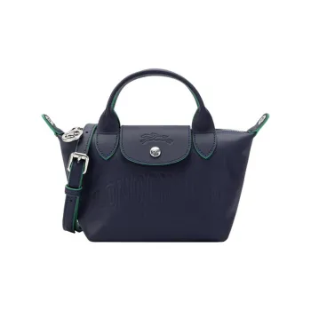 LONGCHAMP Le Pliage Xtra Cow Leather Shoulder Bag, Crossbody Bag, Handbag Mini Women's Marine Blue