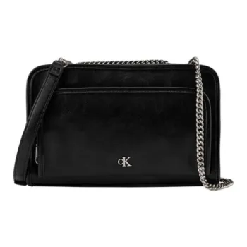 CALVIN KLEIN SS25 Synthetic Material Camera Bags Crossbody Bag Shoulder Bag Medium Size Women's Space Black