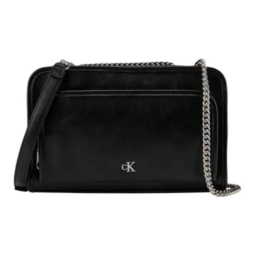 CALVIN KLEIN SS25 Synthetic Material Camera Bags Crossbody Bag Shoulder Bag Medium Size Women's Space Black