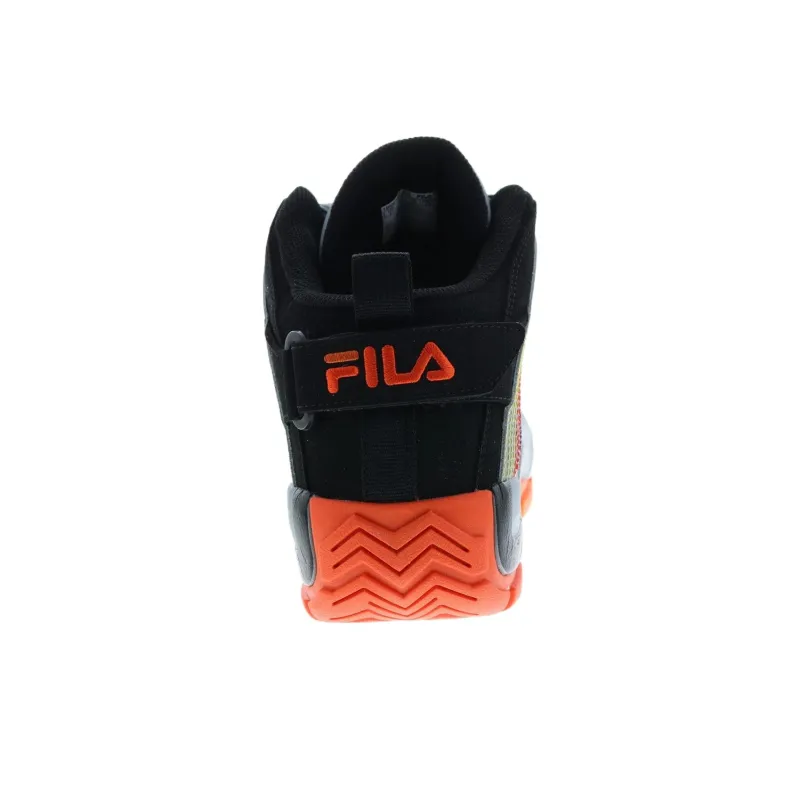 FILA Grant Hill 2 Anti Slip Wear Resistant Mid Top Basketball Shoes Men's Gray Black Yellow Orange Red-3