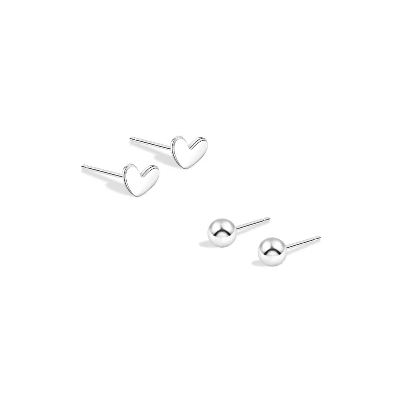 BLANK IN BLANK Sterling Silver Stud Earrings Women's Birthday Box-12