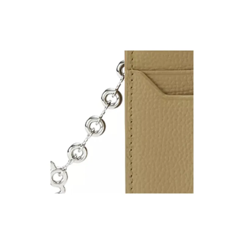 LOEWE Anagram Pebbled Cow Leather Card Holder Women's Daylily Green-4
