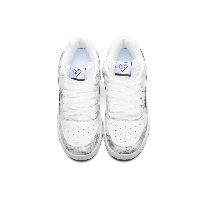 T628 Lightning Puffy Shoes Slip Resistant, Abrasion Resistant, Lightweight Low Top Skateboard Shoes Unisex-2