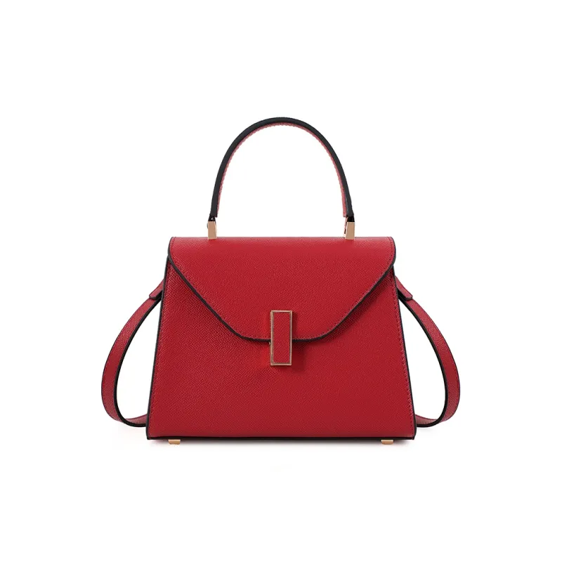 Vigno Synthetic Leather Crossbody Bags Handbags Regular Women's Ecru/Black/Red-13