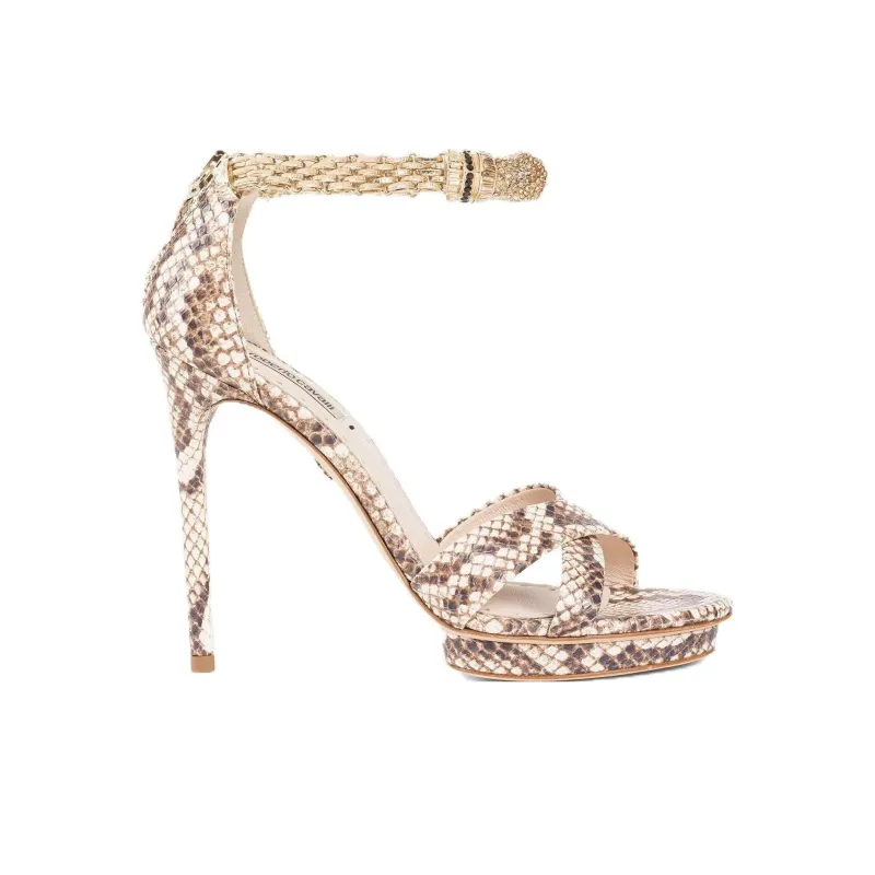 Roberto Cavalli Snake-print Sandals-1