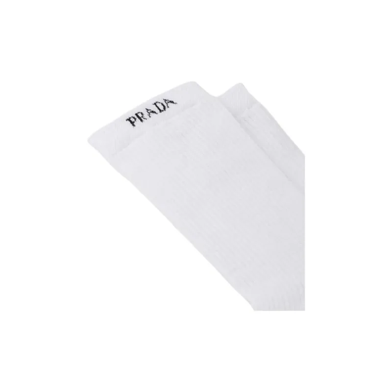 PRADA Ankle Socks Women's 1 Pack White-4