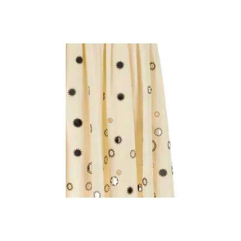 PRADA Embroidered Detailed Pleated Skirt-2