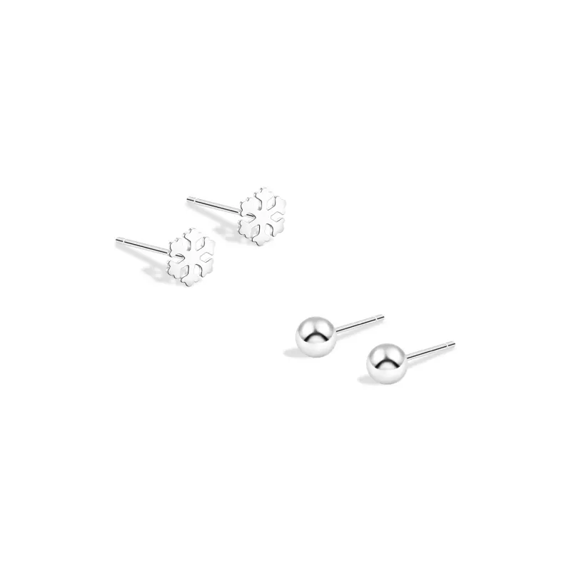 BLANK IN BLANK Sterling Silver Stud Earrings Women's Birthday Present Box-9