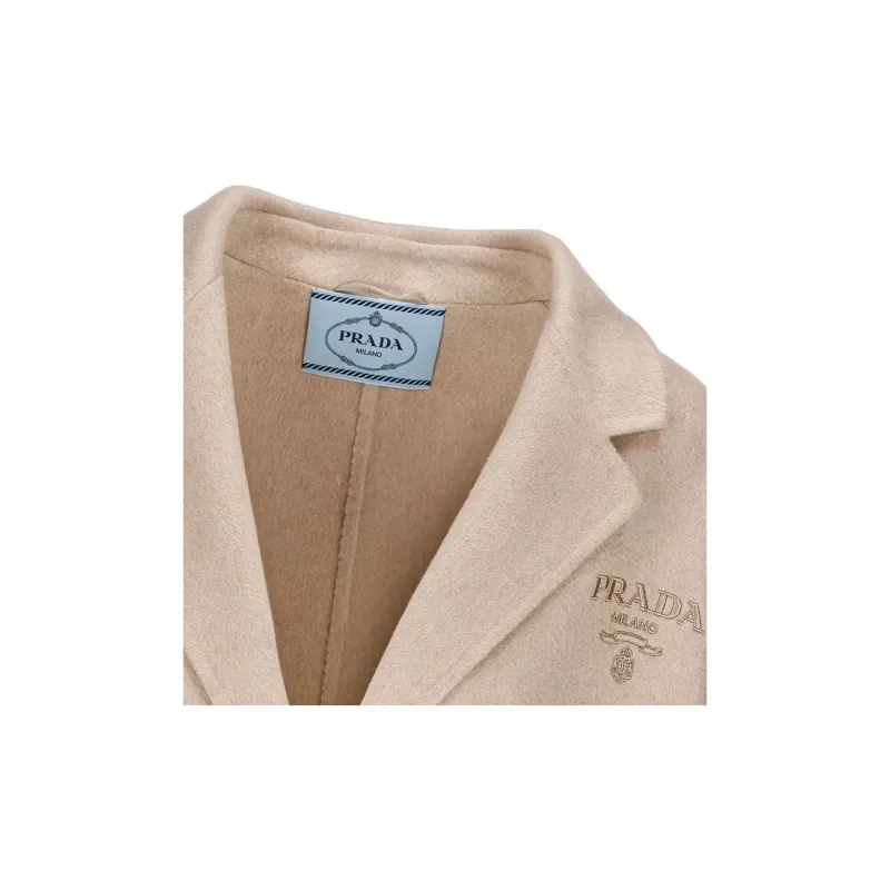PRADA Logo Printed Oversized Fit Coat-2