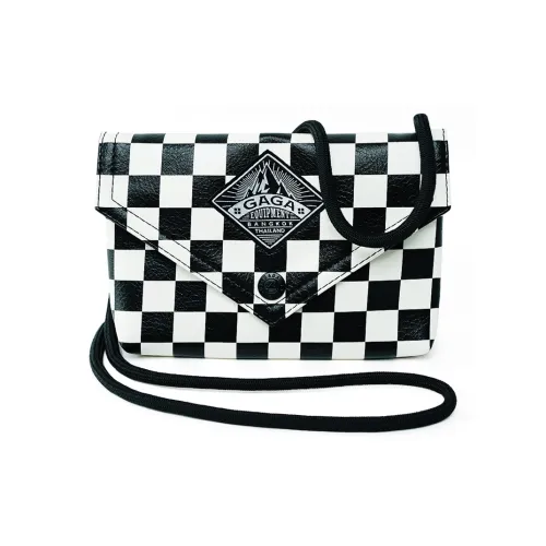 GAGA EQUIPMENT PU Shoulder Bag Regular Unisex Black White