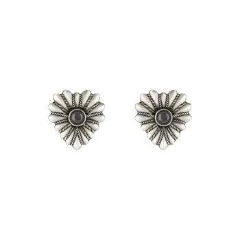 GUCCI Sterling Silver Interlocking Heart Earrings