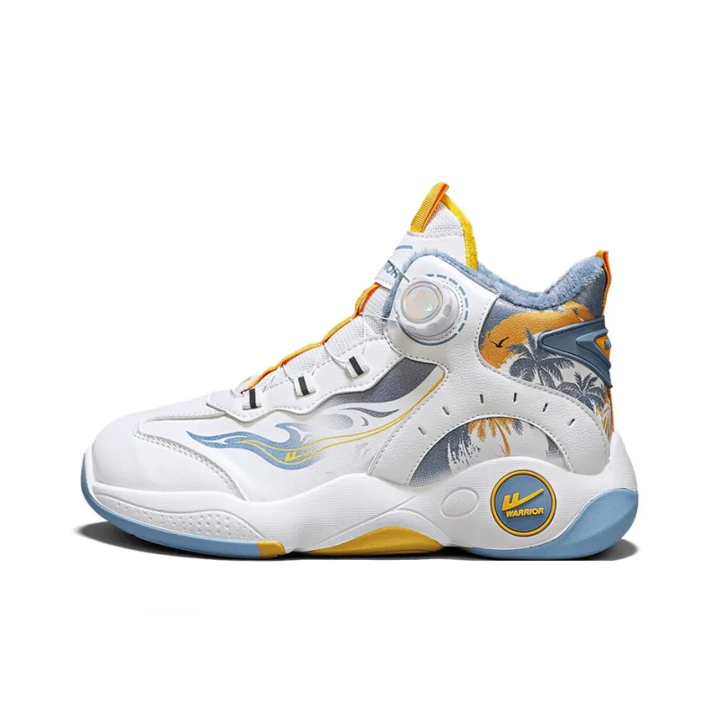 WARRIOR Basketball Shoes Men High Top White Black Yellow/White Light Blue Yellow/White Black Purple-7