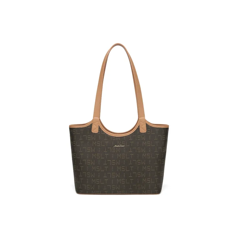 MashaLanti PVC Synthetic Leather Student Commute Tote Shopping Bag Handheld Bag Large Size Women's-1