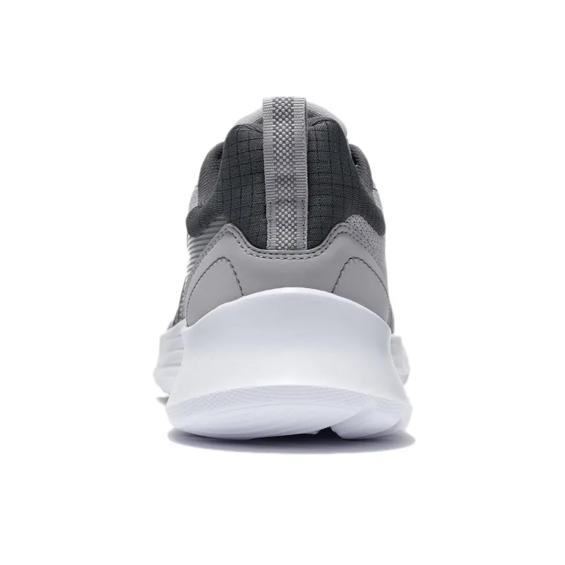 LiNing Slip Resistant And Abrasion Resistant Support Low Top Casual Running Shoes Men's Gray-5