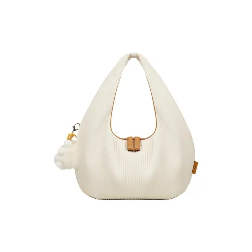 Thereble Synthetic Leather Shoulder Bag Medium Size Women's White Magnolia