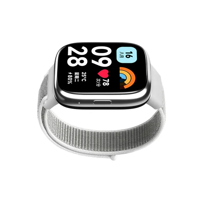 ZHENGGUANG Watch Band Apple Red Beige Compatibility Nylon Material-19