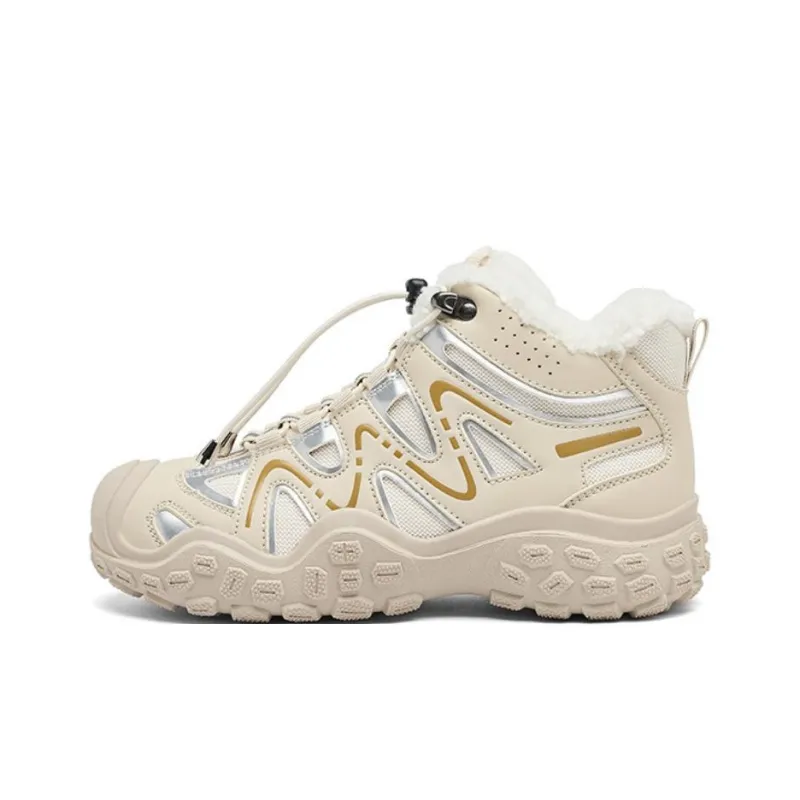 AGSDON Warm Height Increasing Slip Resistant High Top Hiking Shoes Women's-7