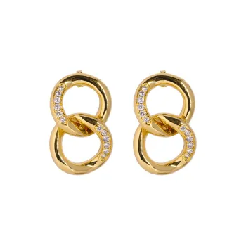FANGFANGMARCEAU Zircon Earrings Unisex