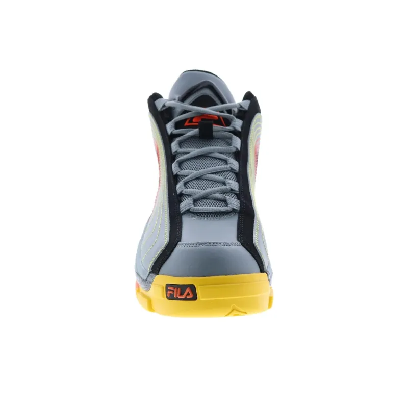 FILA Grant Hill 2 Anti Slip Wear Resistant Mid Top Basketball Shoes Men's Gray Black Yellow Orange Red-2