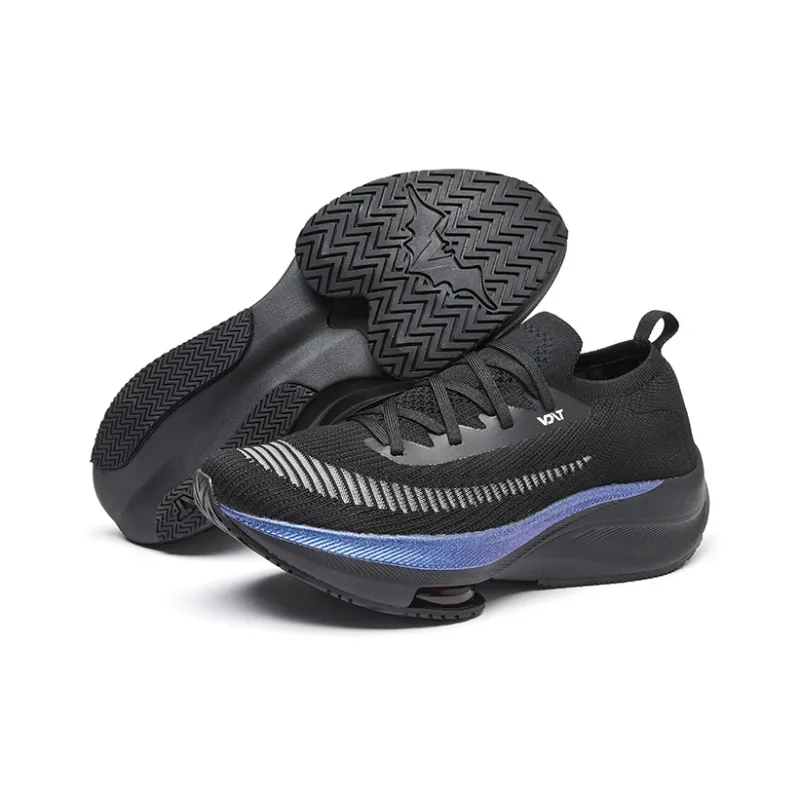 VOIT Impact Resistant Lightweight Rebound Low Top Air Cushion Running Shoes Unisex Black White-3