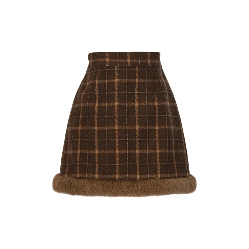 SNBL Casual Short Skirts Women's Brown-1