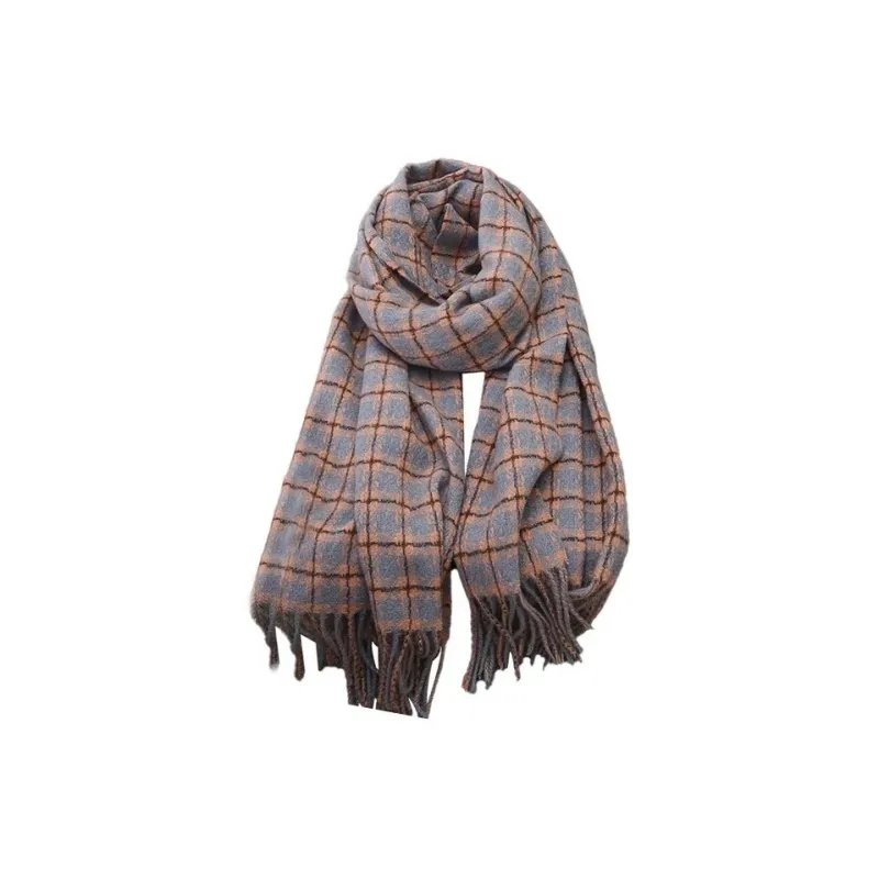 PISHUSHU Polyester Knit Scarves Unisex-1