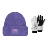 Purple Hats & Caps+White Gloves