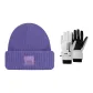 Purple Hats & Caps+White Gloves