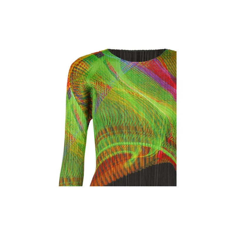 PLEATS PLEASE ISSEY MIYAKE Regular T Shirt Women's Bright Green-2