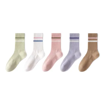 Lan Miao Mid Calf Socks Women's 5 Pack