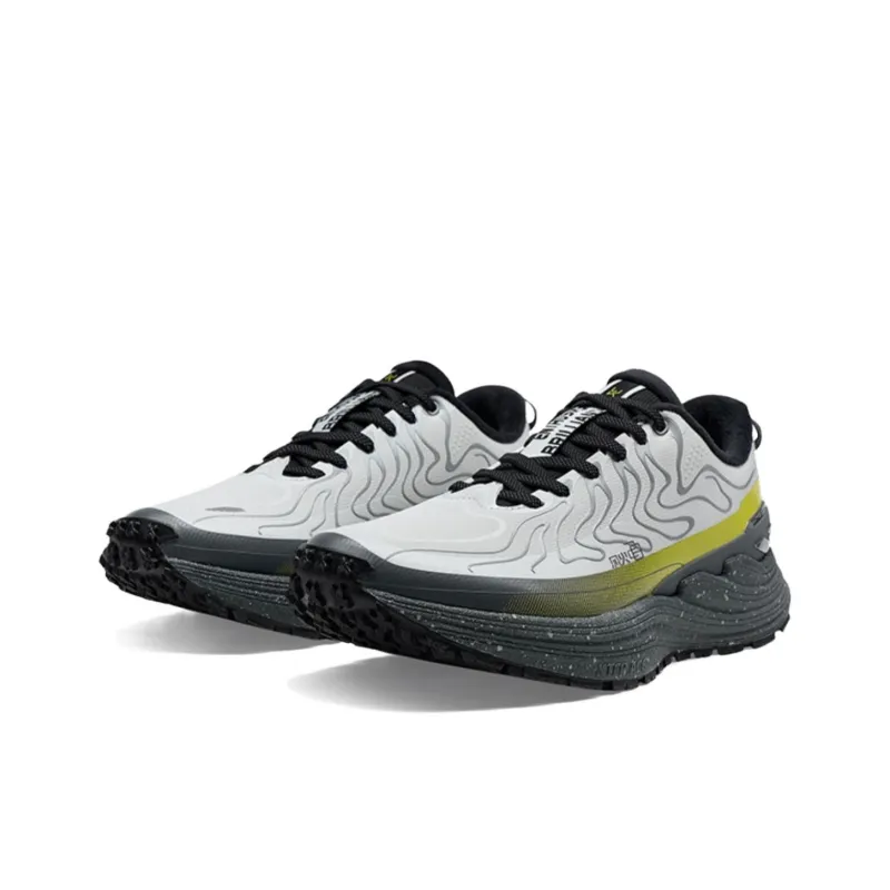 XTEP Wind And Fire Generation 28 Anti Slip Wear Resistant Low Top Running Shoes Men's Gray Green-2