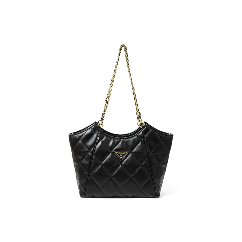 Vigno Synthetic Leather Shoulder Bag Regular Women's Black-0