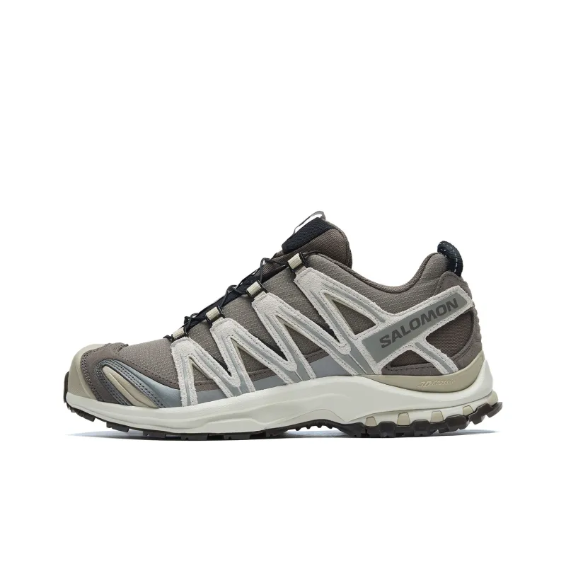 SALOMON XA PRO 3D Anti-Slip Wear-Resistant Low-Top Running Shoes Unisex Taupe Light Green Apricot-0
