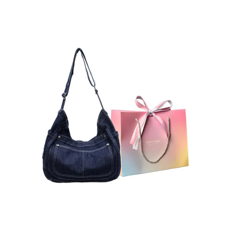 Yalu Denim Tote Large Capacity Underarm Crossbody Bag, Shoulder Bag Regular Women's Multicolor-10