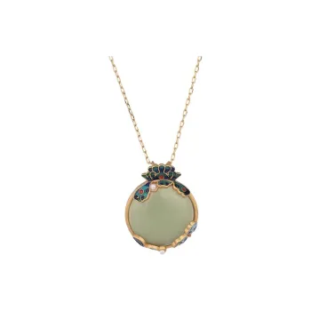XIFULI Hetian Jade Necklaces Pale Greenish White Jade Women's