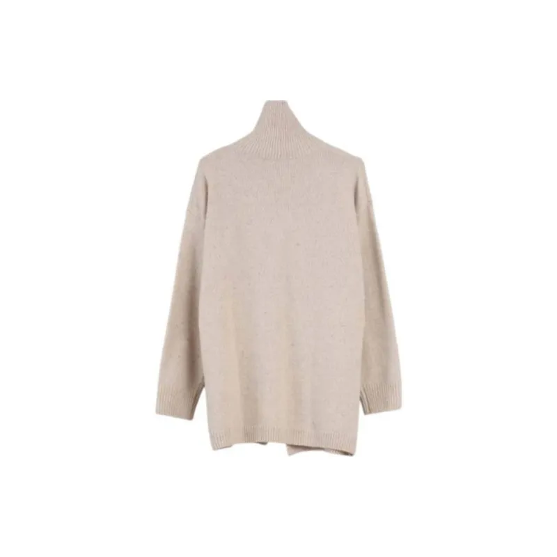 MaxMara Turtleneck Open Front Sweater-1