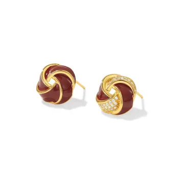 LOOK NICE 925 Sterling Silver Needle Stud Earrings Women's