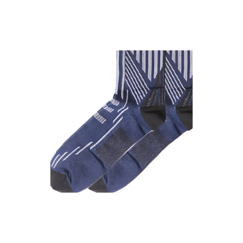 PRADA Men's Stripe Knitting Socks 1 Packs Blue-4